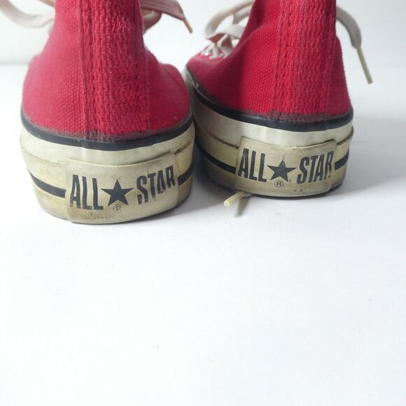 Converse All Star Red High Tops Size 5 Made in USA Vintage Sneakers - Picture 5 of 13